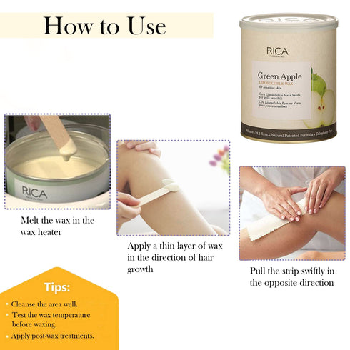 Rica Green Apple Liposoluble Wax 800ml