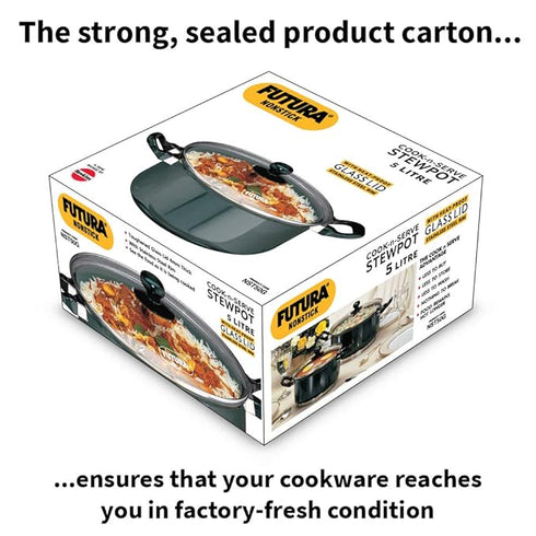 Hawkins Non-stick Stewpot 26 cm Diameter 5 L with Glass Lid (NST50G/Q37)