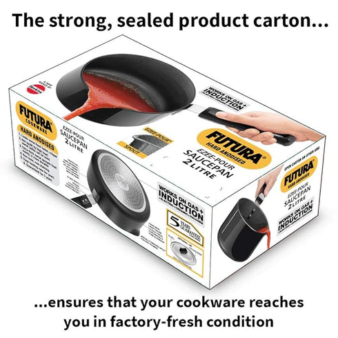 Hawkins Hard Anodised Sauce Pan 18 cm Diameter with Lid 2 L (IAS20S)