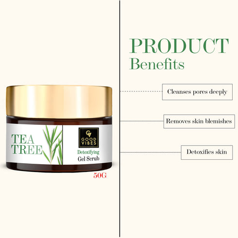Good Vibes Tea Tree Detoxifying Gel Scrub 50g