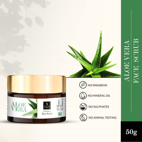 Good Vibes Aloe Vera Exfoliating Face Scrub 50g