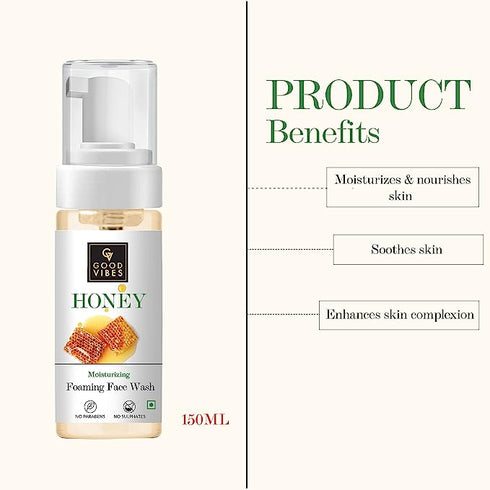 Good Vibes Moisturizing Foaming Face Wash - Honey