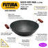 Hawkins Futura Hard Anodised Deep Fry Pan Flat Bottom Kadhai 5 L (AD50)