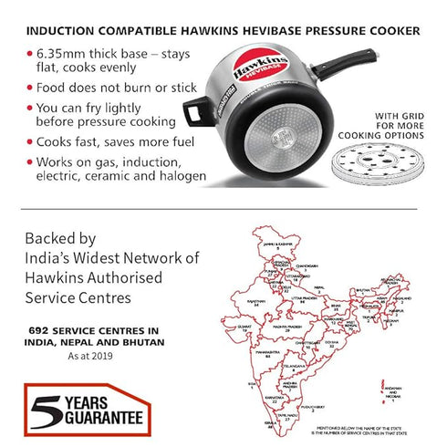Hawkins Hevibase 6.5 L Induction Bottom Pressure Cooker (IH65)