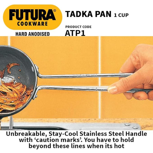 Hawkins Futura Hard Anodised Tadka Pan 10 cm Diameter 240 ml (ATP1)