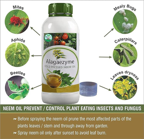 Alagaezyme Organic Cold Pressed Water Soluble Pure Neem Oil