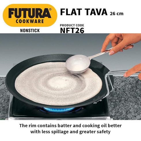 Hawkins Non-stick Flat Tava 26 cm Diameter (NFT26)