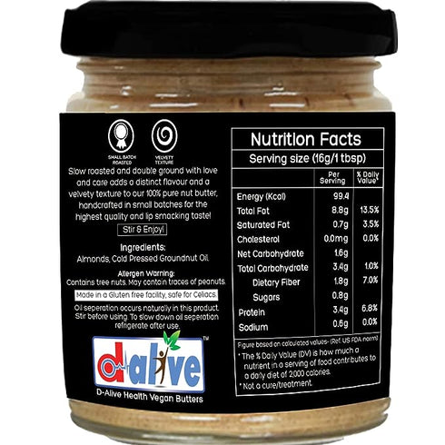 D-Alive Almond Butter (Unsweetened)