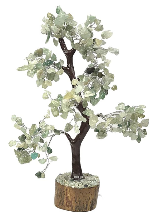 Green Jade Natural Healing Crystal With Silver Wire