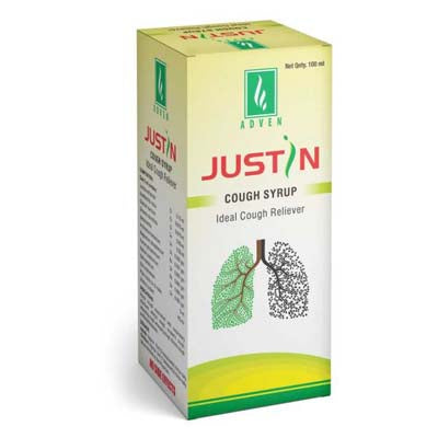 Adven Justin Cough Syrup Ideal Cough Reliver 100ml