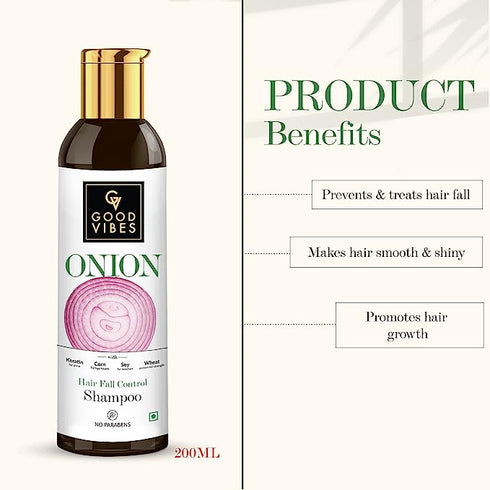 Good Vibes Onion Hairfall Control Shampoo With Keratin