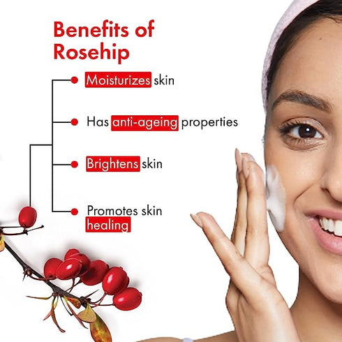 Good Vibes Rosehip Skin Clearing Foaming Face Wash With Deep Cleansing Brush