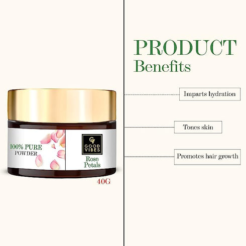 Good Vibes Rose Petals 100% Pure Powder