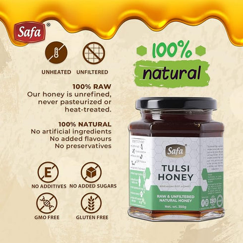 Safa Tulsi Honey | Organic Honey Raw Unprocessed Holy Basil Honey