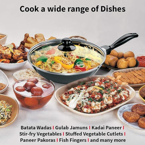 Hawkins Futura Non-Stick Deep Fry Pan with Glass Lid 2 L (NDL20G)