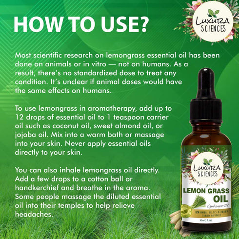 Luxura Sciences Lemon Grass Essential Oil