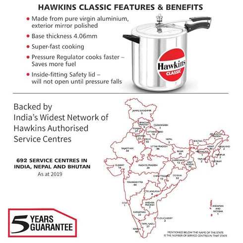 Hawkins Classic 12 L Pressure Cooker (CL12)