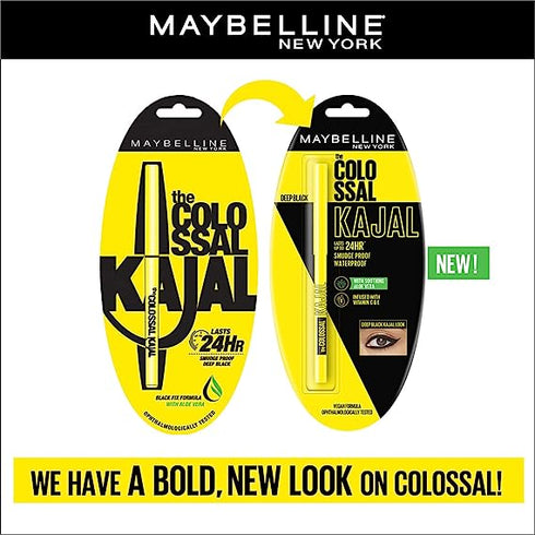 Maybelline New York Colossal Kajal,Black, 0.35g