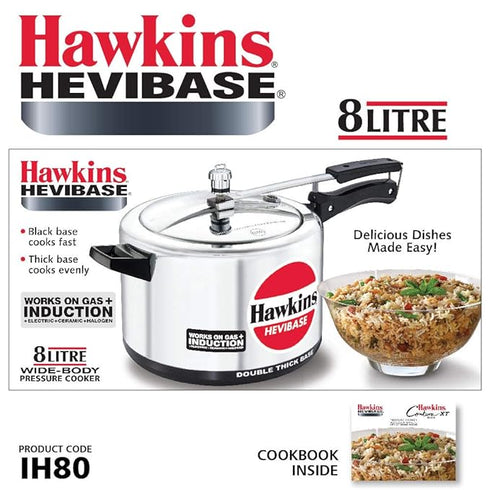 Hawkins Hevibase 8 L Induction Bottom Pressure Cooker (IH80)
