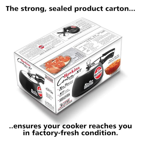 Hawkins Contura Hard Anodized Black XT 3 L Pressure Cooker (CXT30)