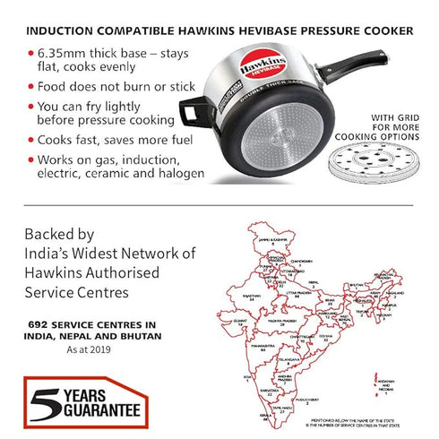 Hawkins Hevibase 5 L Induction Bottom Pressure Cooker (IH50)