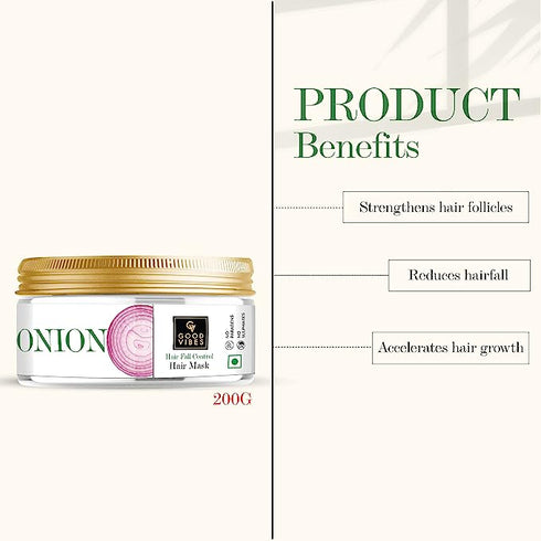 Good Vibes Onion Hair Fall Control Hair Mask 200g