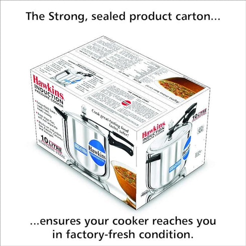 Hawkins Stainless Steel 10 L Induction Bottom Pressure Cooker