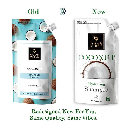 Good Vibes Coconut Hydrating Shampoo Refill Pack 750ml