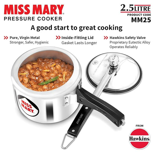 Hawkins Miss Mary 2.5 L Aluminium Pressure Cooker (MM25)