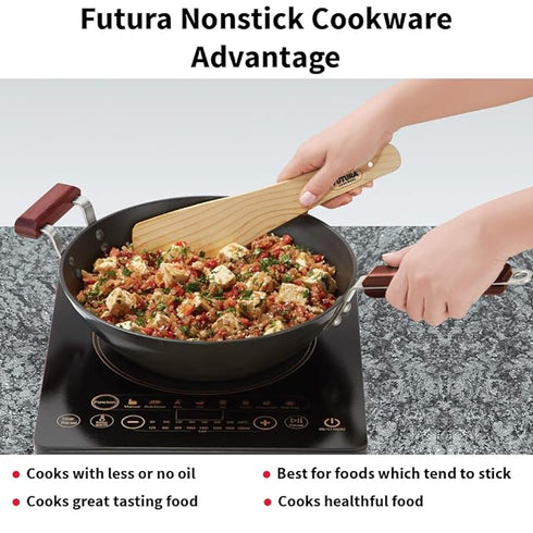 Hawkins Futura Stir Fry Wok with Stainless Steel 27 cm Diameter 3 L (INW30S)