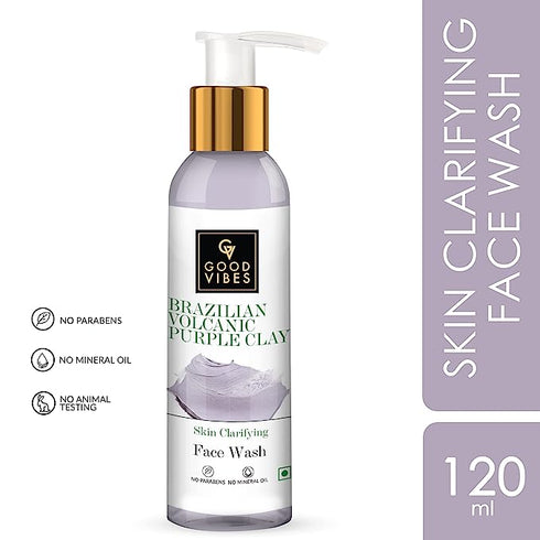 Good Vibes Brazilian Volcanic Skin Clarifying Purple Clay Face Wash 120ml