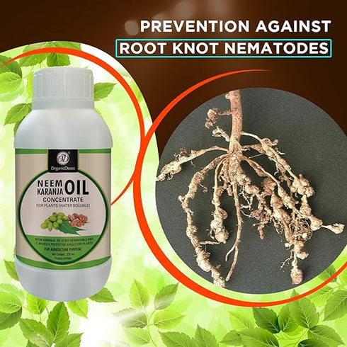 OrganicDews Pure Neem Karanja Oil Water Soluble for Plants 250 ml