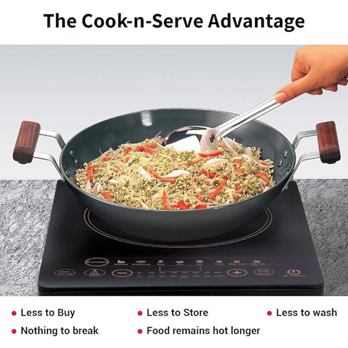 Hawkins Futura Hard Anodised Deep Fry Pan Kadhai 2.5 L (IAD25)