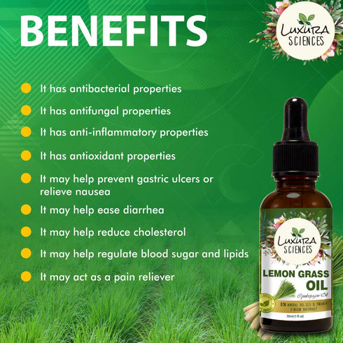 Luxura Sciences Lemon Grass Essential Oil