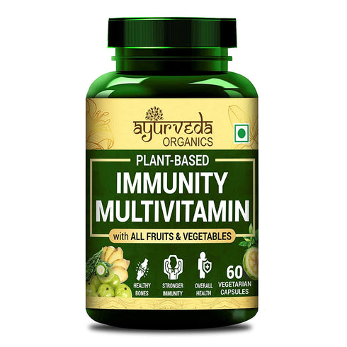 Ayurveda Organics Plant Based immunity Multivitamin - 60 Veg Capsules 150gms