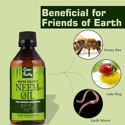 GROWBUDDY Cold Pressed Pure Neem Oil 200ml