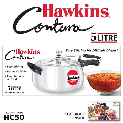 Hawkins Contura Pressure Cooker 5 Litre - Silver (HC50)