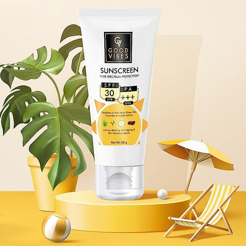 Good Vibes Wide Spectrum Protection Sunscreen with SPF 30 PA +++