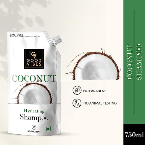 Good Vibes Coconut Hydrating Shampoo Refill Pack 750ml