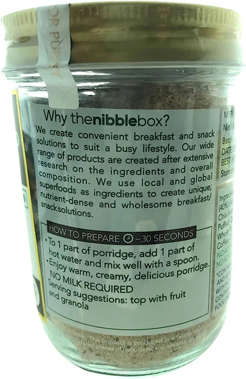 The Nibble Box Chocolate And Hazelnut Almond Flour Superfood Porridge