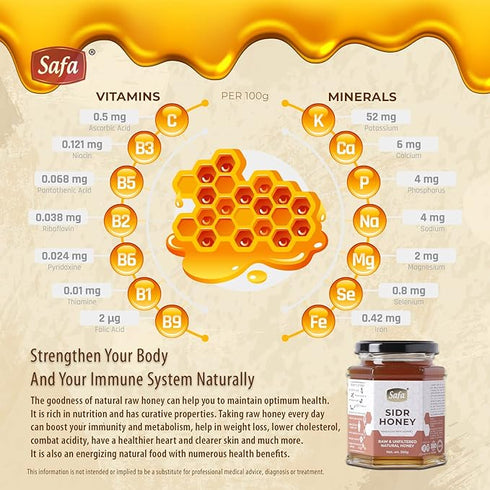 Safa Sidr Honey | Organic Honey Raw Unprocessed Premium
