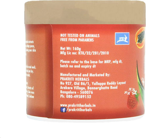 Prakriti Herbals Detox and Glow Strawberry Papaya Face Pack