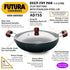 Hawkins Futura Hard Anodised Kadai Deep-Fry Pan with Steel Lid