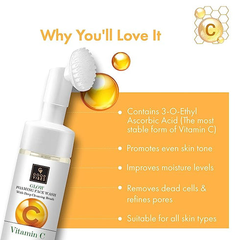 Good Vibes Vitamin C Glow Foaming Facewash