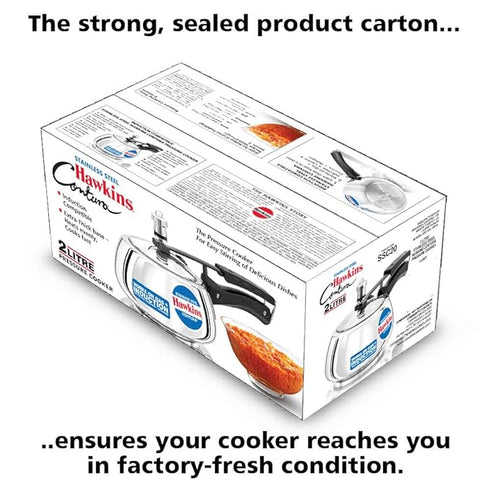 Hawkins Stainless Steel Contura 2 L Induction Bottom Pressure Cooker (SSC20)