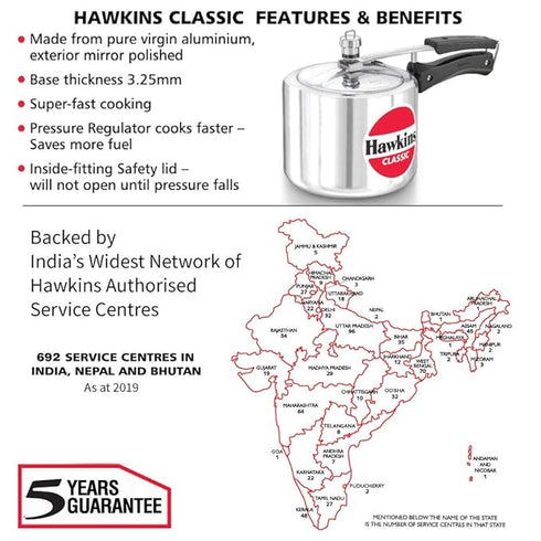 Hawkins Classic 3 L Tall Pressure Cooker (CL3T)