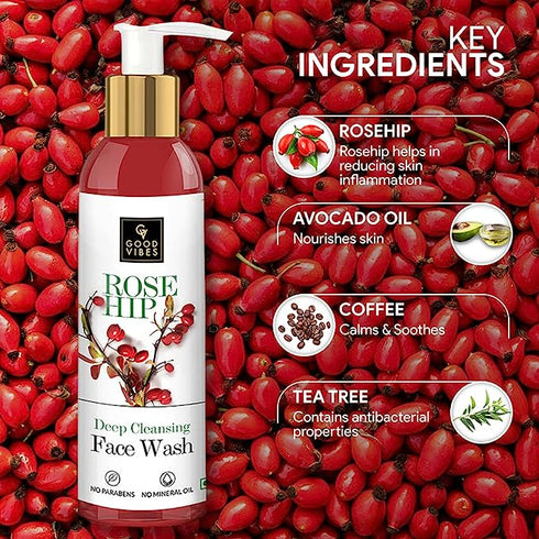 Good Vibes Rosehip Deep Cleansing Face Wash