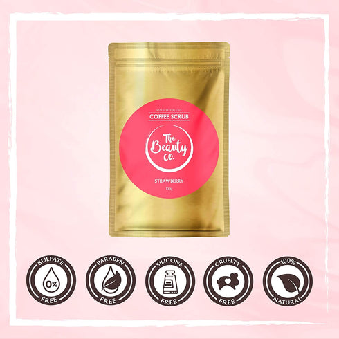 the beauty co Choco Coffee Exfoliating Combo | 2 and Strawberry Coffee Body Scrub