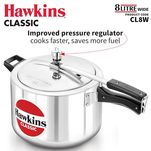 Hawkins Classic 8 L Pressure Cooker (CL8W)