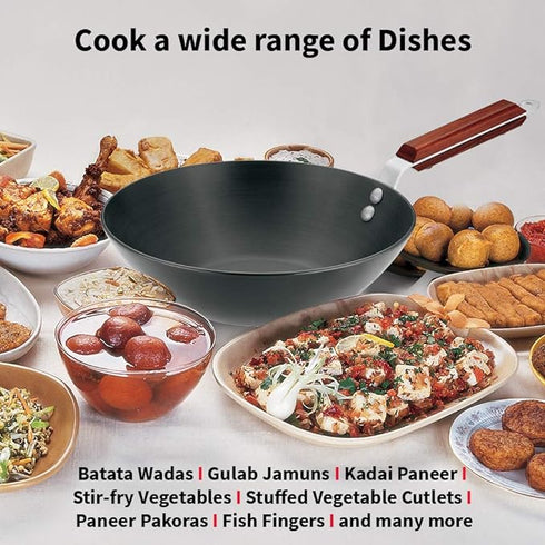 Hawkins Futura Deep Fry Pan Flat Bottom 2.5 L 26 cm Diameter (ADL25)